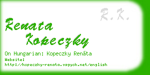 renata kopeczky business card